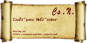 Csépes Nándor névjegykártya