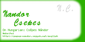 nandor csepes business card