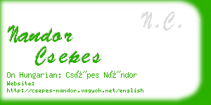 nandor csepes business card